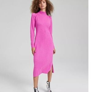 100% Cashmere Charter Club Pink Long Sleeve Dress